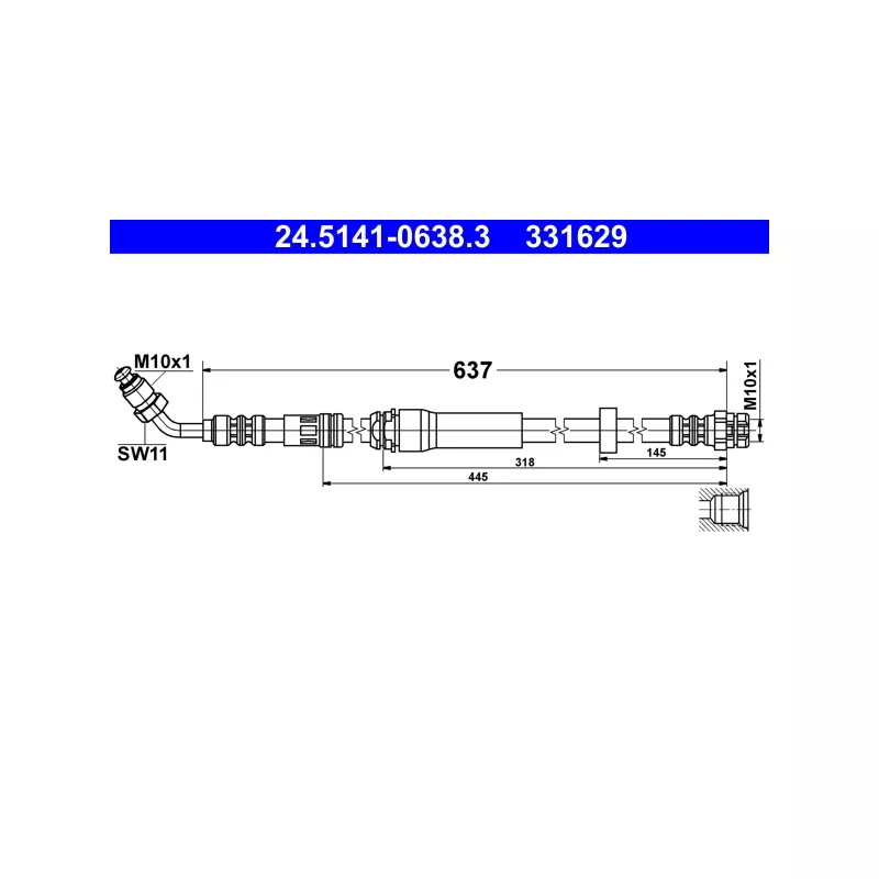 Flexible de frein ATE 24.5141-0638.3