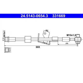 Flexible de frein ATE 24.5143-0654.3