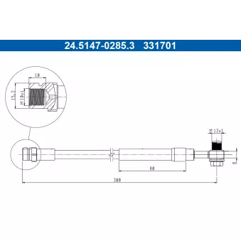 Flexible de frein ATE 24.5147-0285.3