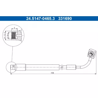 Flexible de frein ATE 24.5147-0465.3