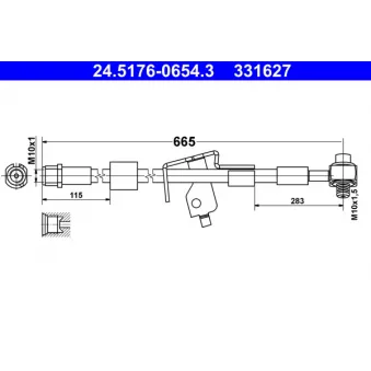 Flexible de frein ATE 24.5176-0654.3