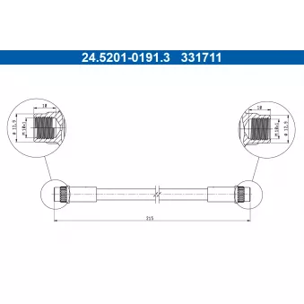 Flexible de frein ATE 24.5201-0191.3