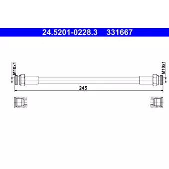 Flexible de frein ATE 24.5201-0228.3