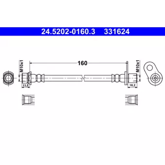 Flexible de frein ATE 24.5202-0160.3