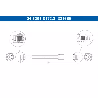 Flexible de frein ATE 24.5204-0173.3