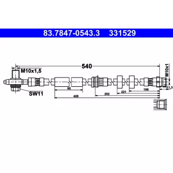 Flexible de frein ATE 83.7847-0543.3