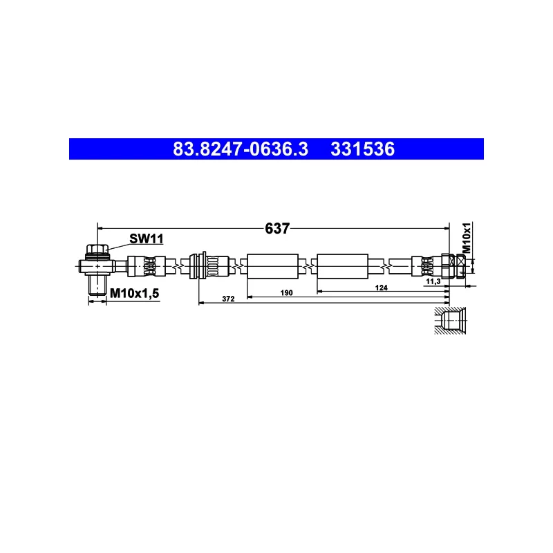 Flexible de frein ATE 83.8247-0636.3
