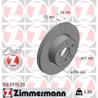 Jeu de 2 disques de frein avant ZIMMERMANN