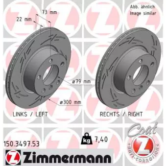 Jeu de 2 disques de frein avant ZIMMERMANN 150.3497.53