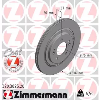 Jeu de 2 disques de frein arrière ZIMMERMANN