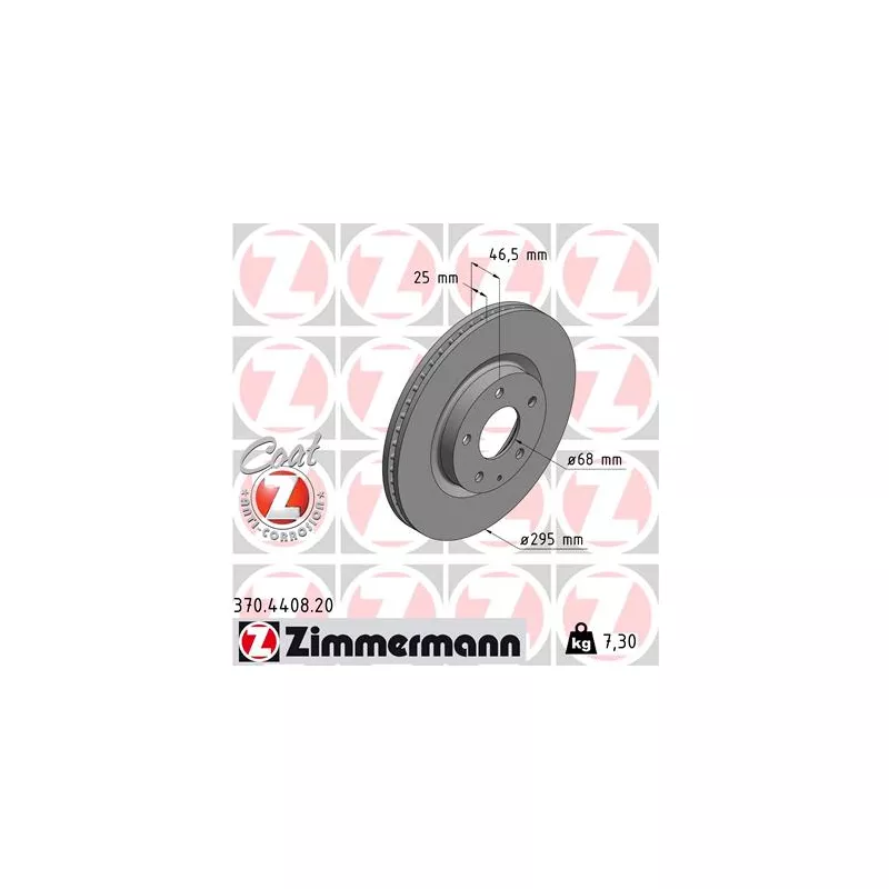 Jeu de 2 disques de frein avant ZIMMERMANN 370.4408.20