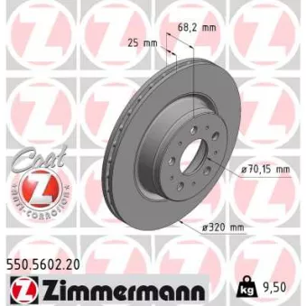 Jeu de 2 disques de frein avant ZIMMERMANN