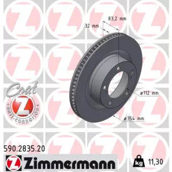 Jeu de 2 disques de frein avant ZIMMERMANN