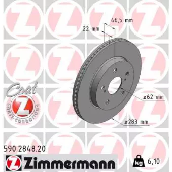 Jeu de 2 disques de frein avant ZIMMERMANN