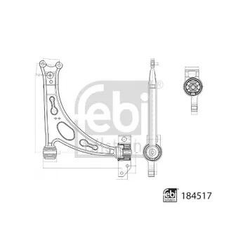Triangle ou bras de suspension (train avant) FEBI BILSTEIN 184517