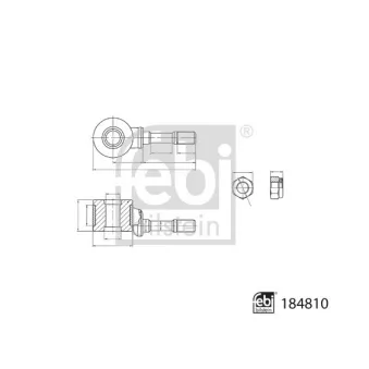 Entretoise/tige, stabilisateur FEBI BILSTEIN 184810