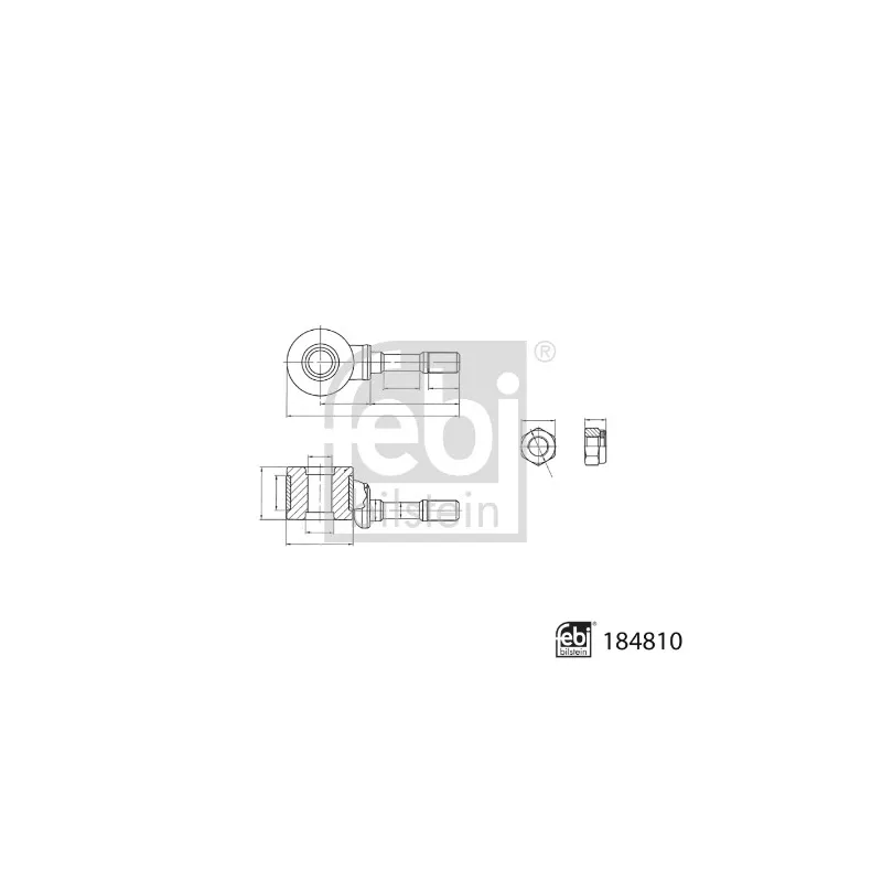 Entretoise/tige, stabilisateur FEBI BILSTEIN 184810