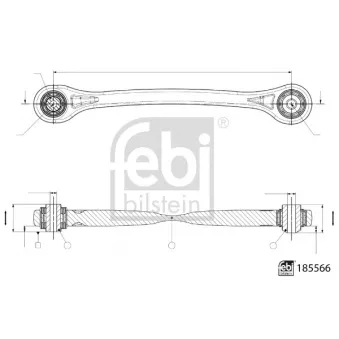 Triangle ou bras de suspension (train arrière) FEBI BILSTEIN 185566