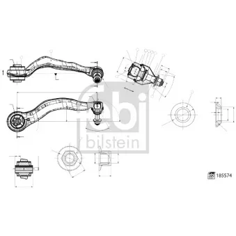 Triangle ou bras de suspension (train avant) FEBI BILSTEIN 185574