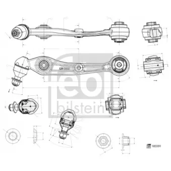 Triangle ou bras de suspension (train avant) FEBI BILSTEIN 185591