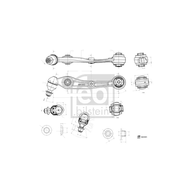 Triangle ou bras de suspension (train avant) FEBI BILSTEIN 185591