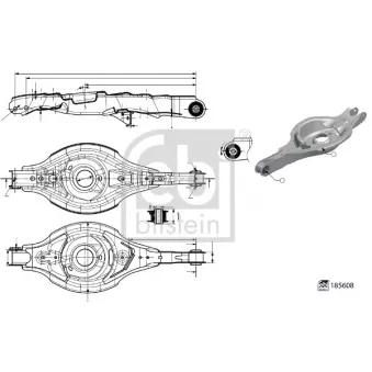 Bras de liaison, suspension de roue arrière gauche FEBI BILSTEIN 185608