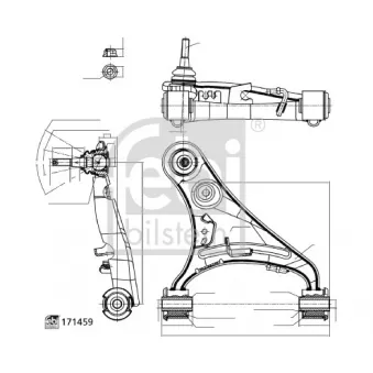 Triangle ou bras de suspension (train avant) FEBI BILSTEIN 185763