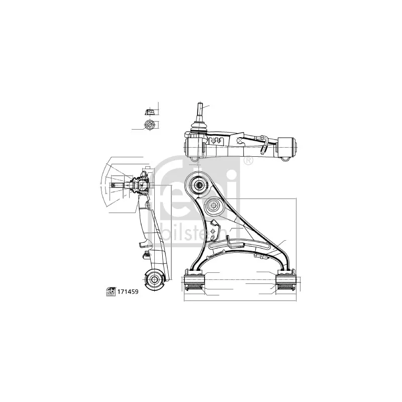 Triangle ou bras de suspension (train avant) FEBI BILSTEIN 185763