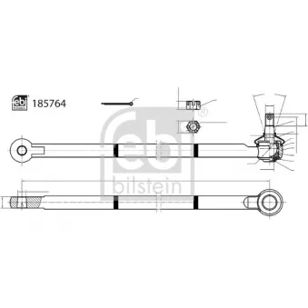 Rotule de barre de connexion avant droit FEBI BILSTEIN 185764
