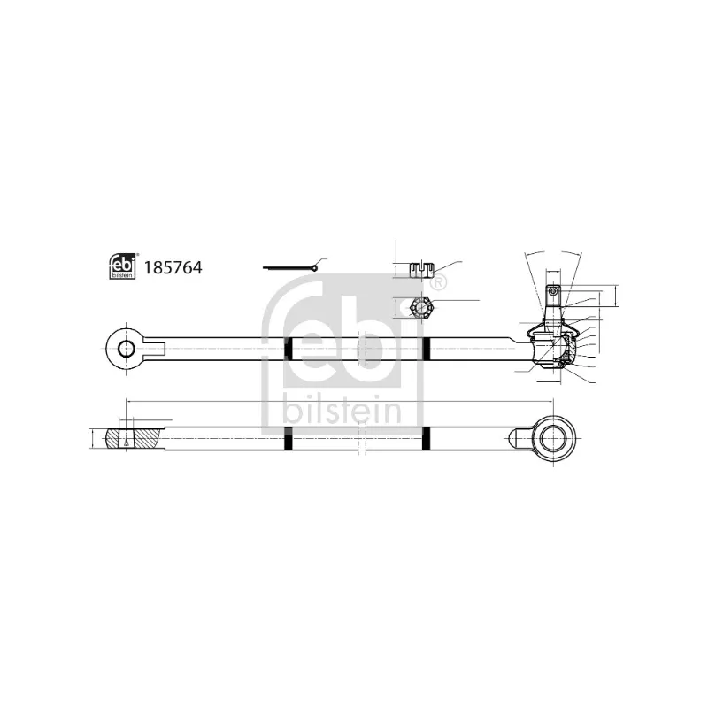 Rotule de barre de connexion avant droit FEBI BILSTEIN 185764