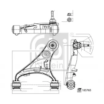 Triangle ou bras de suspension (train avant) FEBI BILSTEIN