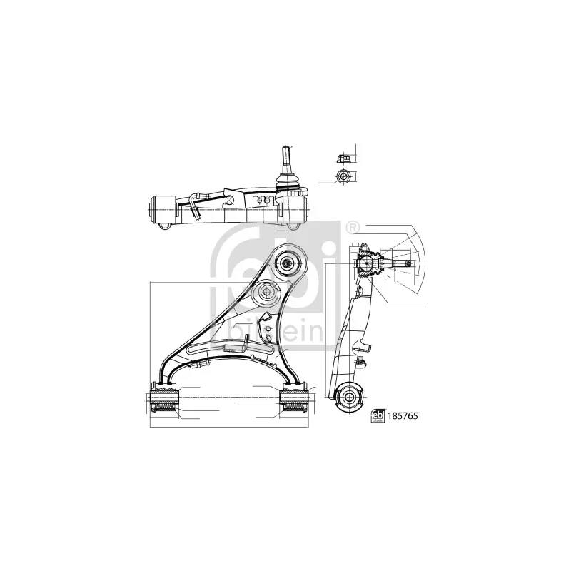 Triangle ou bras de suspension (train avant) FEBI BILSTEIN 185765