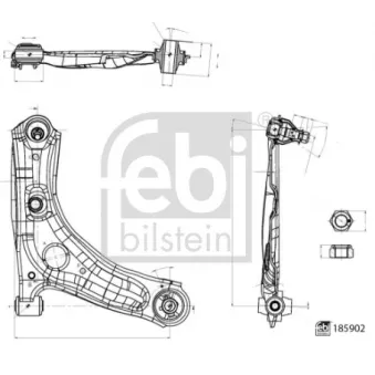 Triangle ou bras de suspension (train avant) FEBI BILSTEIN 185902
