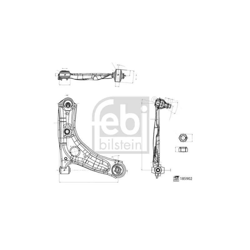 Triangle ou bras de suspension (train avant) FEBI BILSTEIN 185902