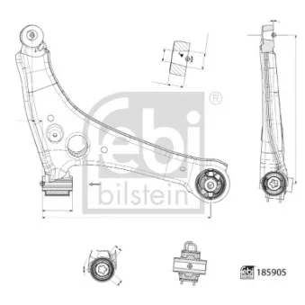 Triangle ou bras de suspension (train avant) FEBI BILSTEIN 185905