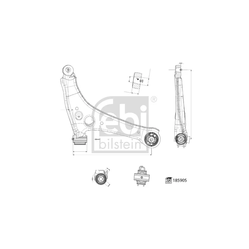 Triangle ou bras de suspension (train avant) FEBI BILSTEIN 185905