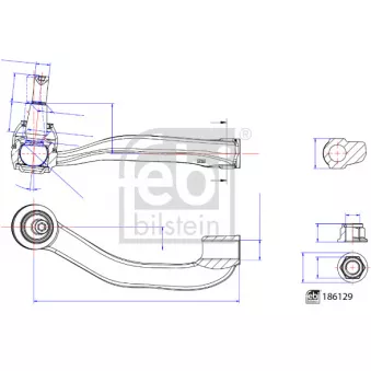 Rotule de barre de connexion avant droit FEBI BILSTEIN 186129