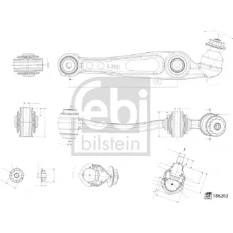 Triangle ou bras de suspension (train avant) FEBI BILSTEIN 186263