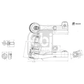 Rotule de barre de connexion avant gauche FEBI BILSTEIN 186264