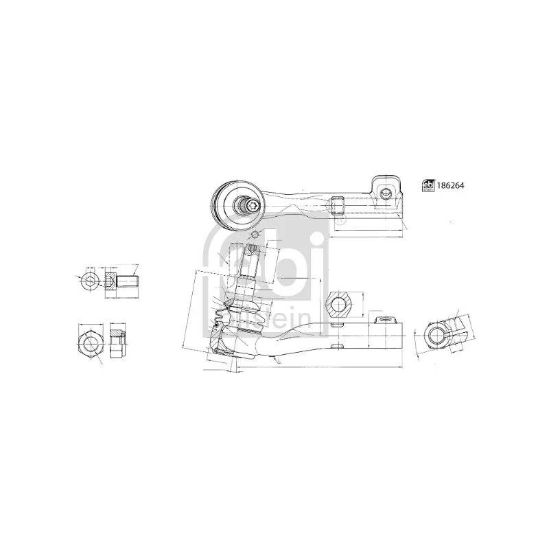 Rotule de barre de connexion avant gauche FEBI BILSTEIN 186264
