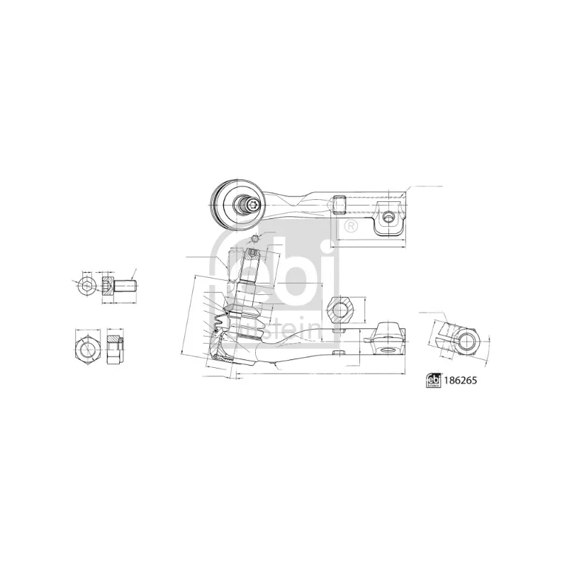 Rotule de barre de connexion avant droit FEBI BILSTEIN 186265