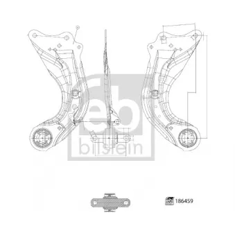 Bras de liaison, suspension de roue arrière gauche FEBI BILSTEIN 186459