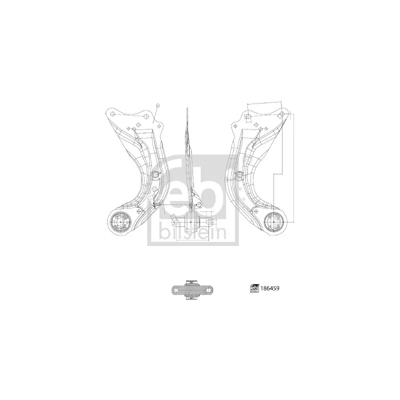 Bras de liaison, suspension de roue arrière gauche FEBI BILSTEIN 186459