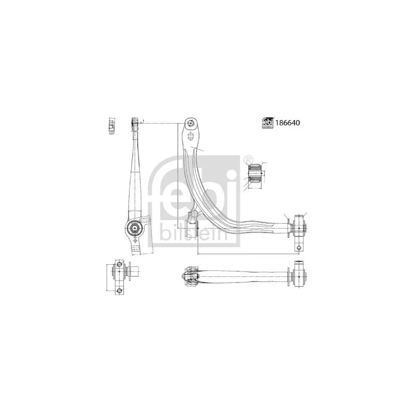 Triangle ou bras de suspension (train avant) FEBI BILSTEIN 186640