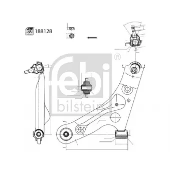 Triangle ou bras de suspension (train avant) FEBI BILSTEIN 188128
