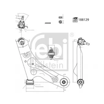 Triangle ou bras de suspension (train avant) FEBI BILSTEIN 188129