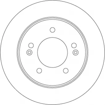 Jeu de 2 disques de frein arrière TRW DF6725