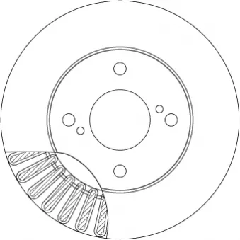 Jeu de 2 disques de frein avant TRW DF6990