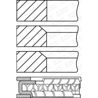 Jeu de segments de pistons GOETZE ENGINE 08-106700-10