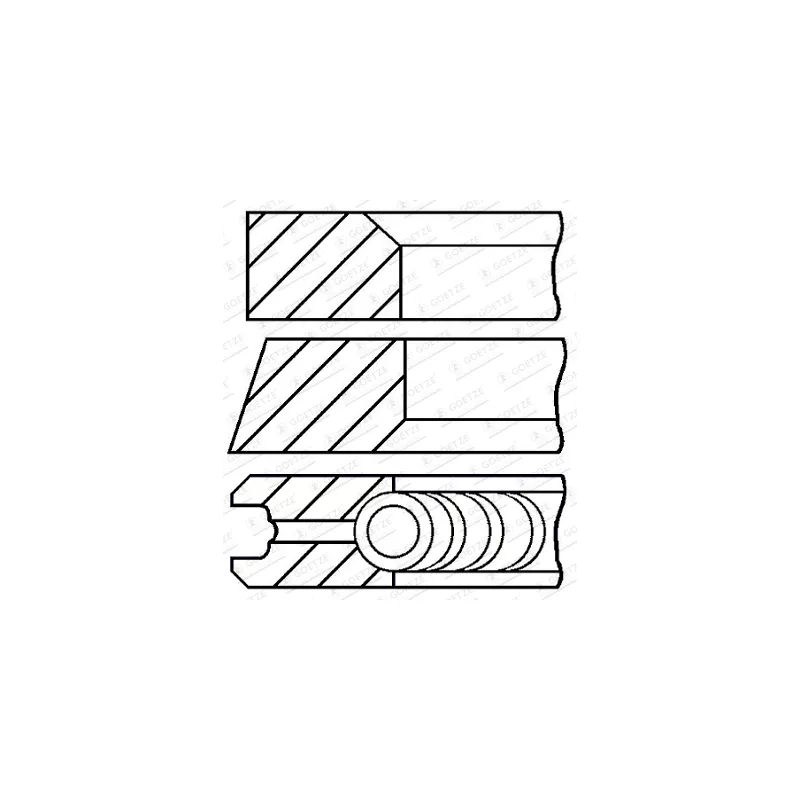 Jeu de segments de pistons GOETZE ENGINE 08-123405-30